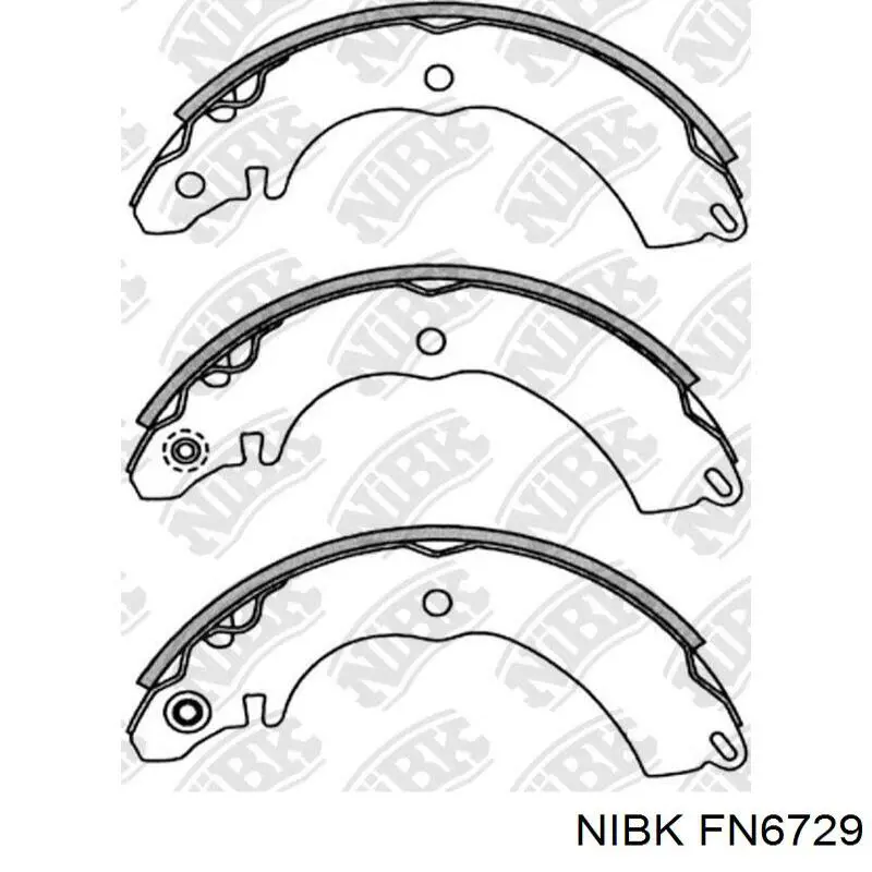 Задние барабанные колодки FN6729 Nibk