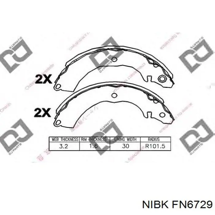 Барабанные колодки Kashiyama K6729