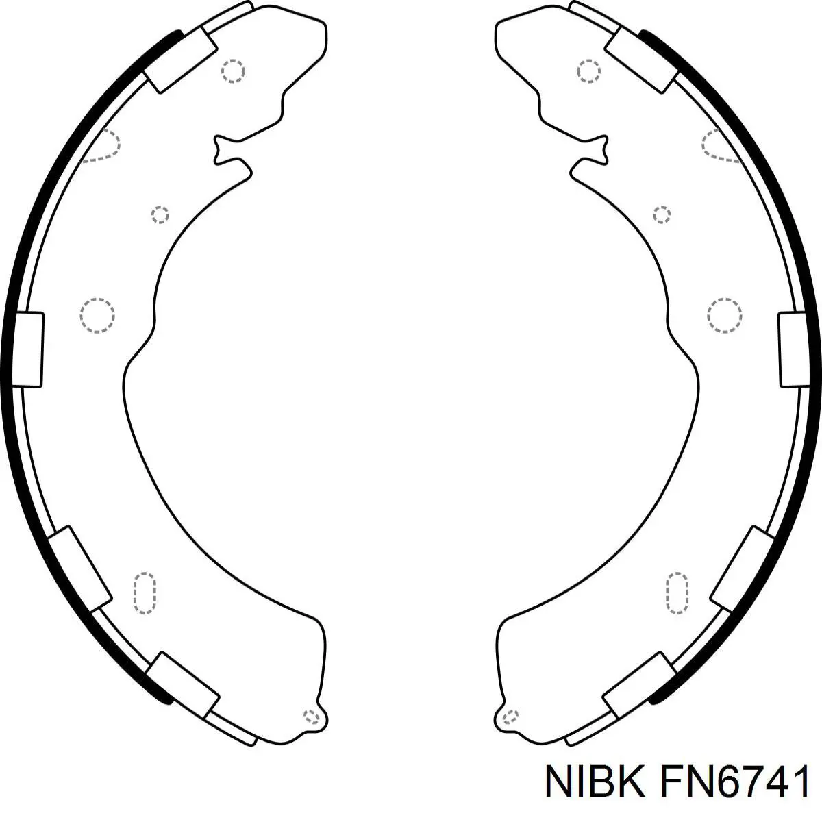 Задние барабанные колодки FN6741 Nibk