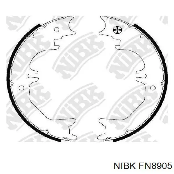 Купить FN8905 Nibk Колодки ручника/стояночного тормоза