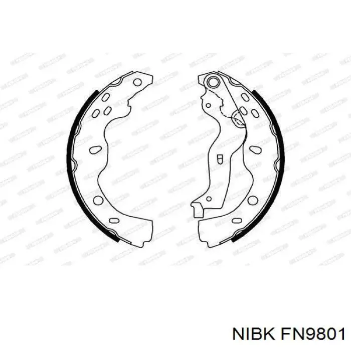 Тормоза рабочие задние ножные и тормозные барабаны Nibk FN9801 цена, от 34.80 USD