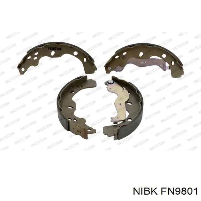 Купить FN9801 Nibk Задние барабанные тормозные колодки