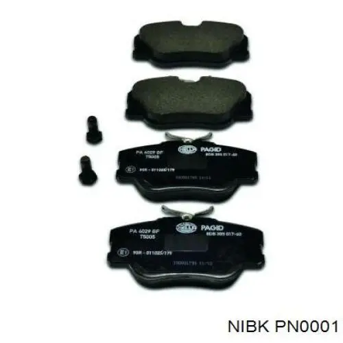 PN0001 Nibk Колодки передние