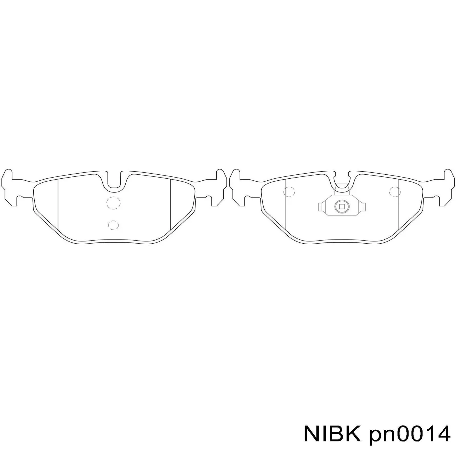 Колодки тормозные задние дисковые NIBK PN0014
