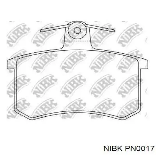 Купить PN0017 Nibk Колодки тормозные задние, дисковые