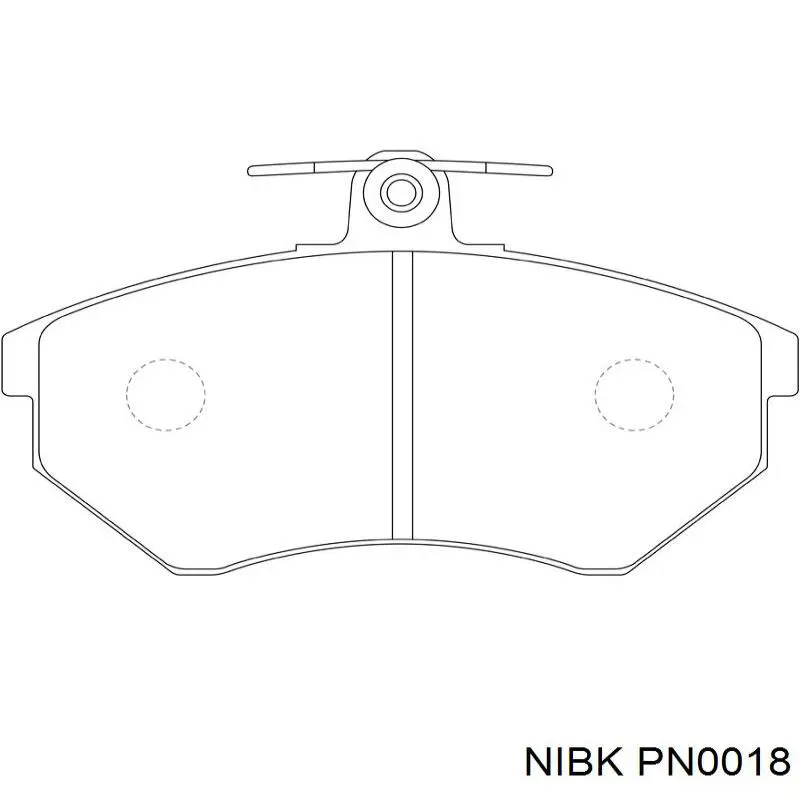 PN0018 Nibk колодки тормозные передние дисковые