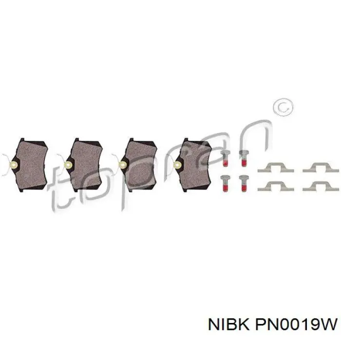Задние тормозные колодки PN0019W Nibk