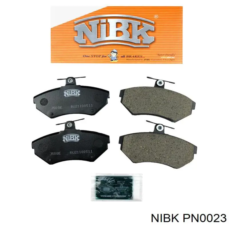 PN0023 Nibk колодки тормозные передние дисковые