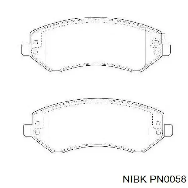 PN0058 Nibk Колодки передние