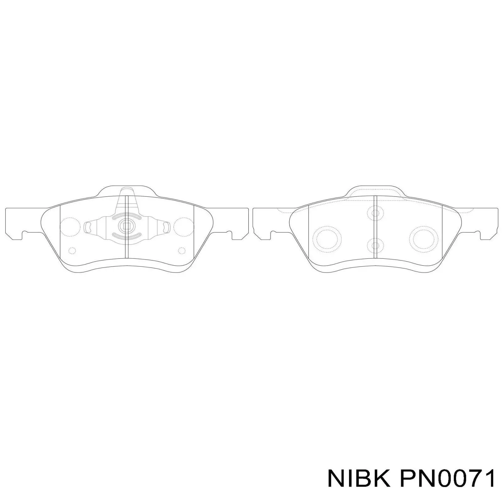 Купить PN0071 Nibk Колодки тормозные