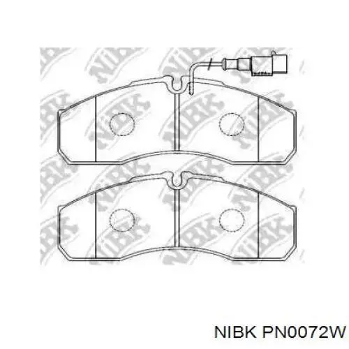 Передние тормозные колодки PN0072W Nibk