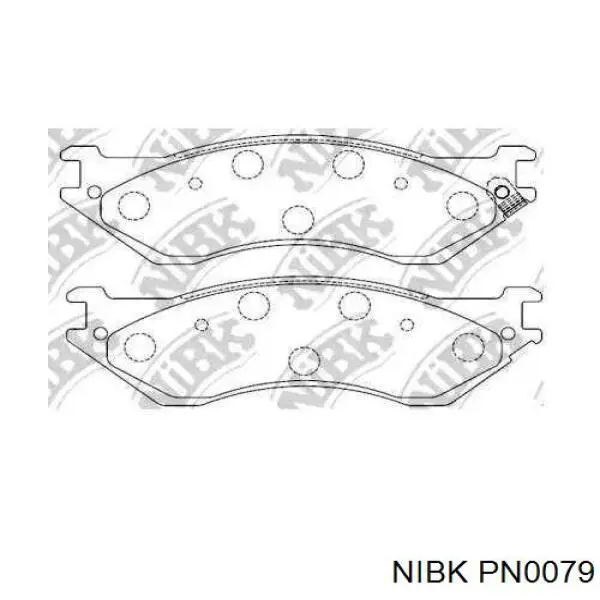 Передние тормозные колодки PN0079 Nibk