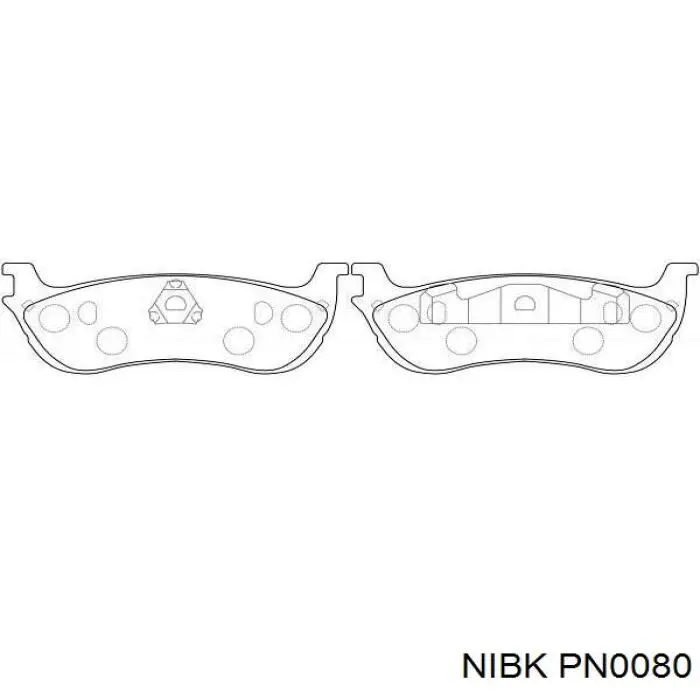 Задние тормозные колодки PN0080 Nibk