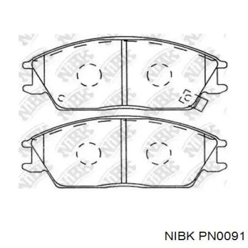 Купить PN0091 Nibk Колодки тормозные
