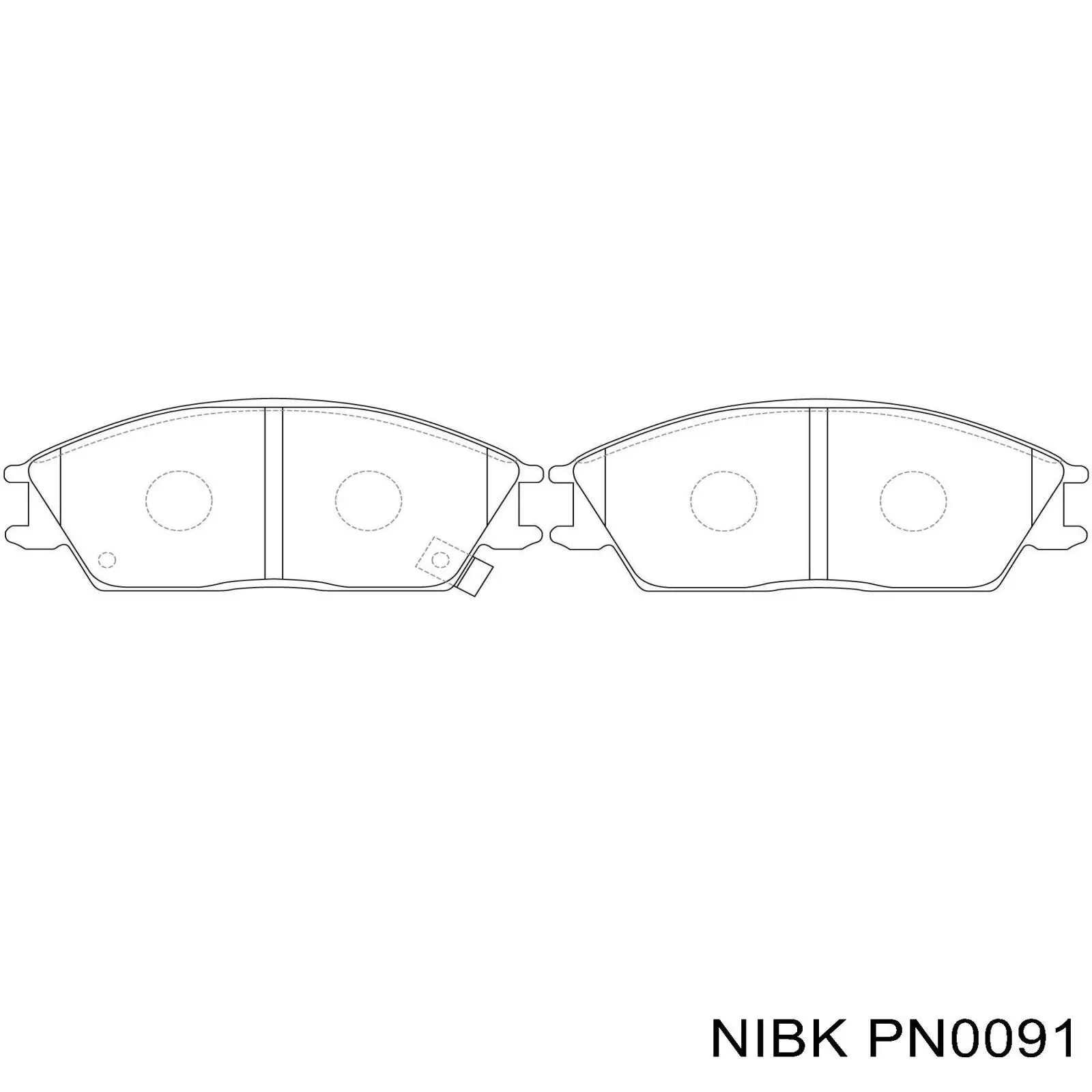 PN0091 Nibk Колодки передние