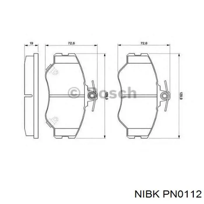 Колодки Nibk PN0112 цена, от 16.39 USD