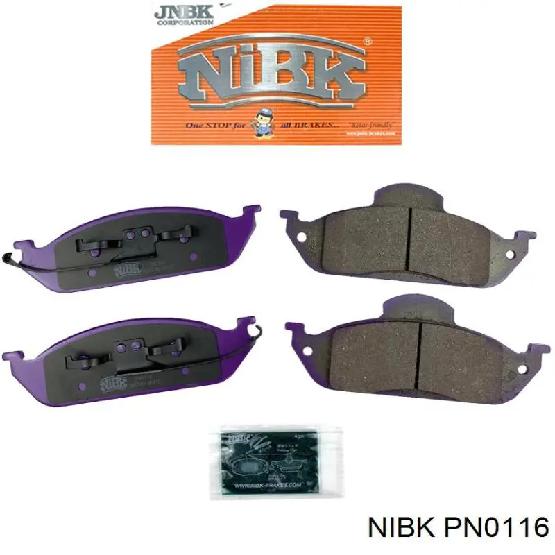 Колодки тормозные передние дисковые Nibk PN0116