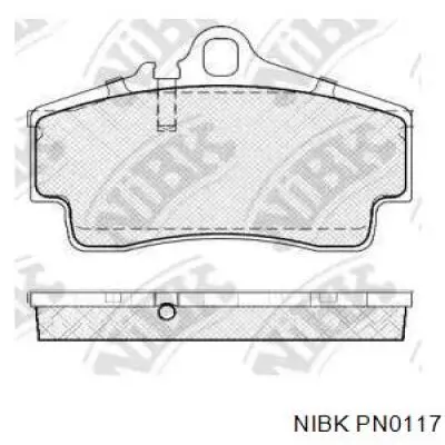 Задние тормозные колодки PN0117 Nibk