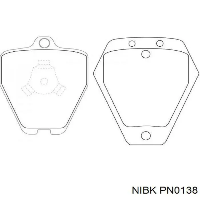PN0138 Nibk колодки тормозные передние дисковые