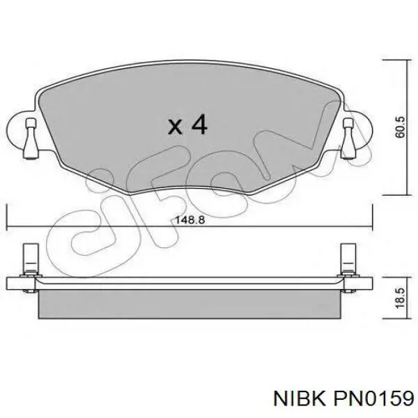 Купить PN0159 Nibk Колодки тормозные