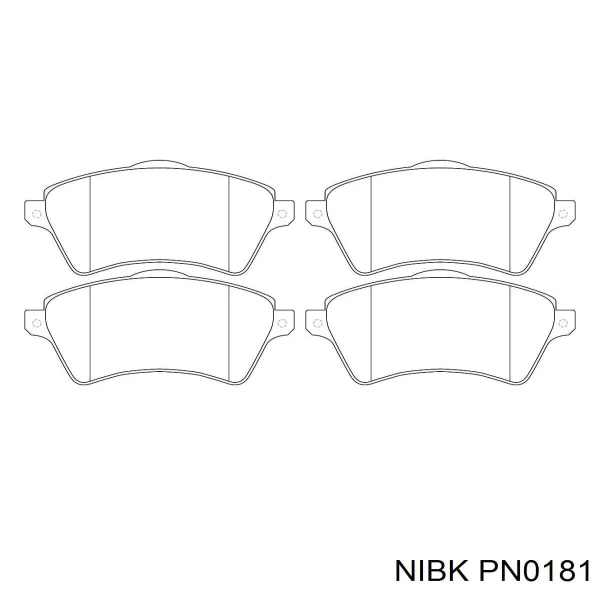 Купить PN0181 Nibk Колодки тормозные
