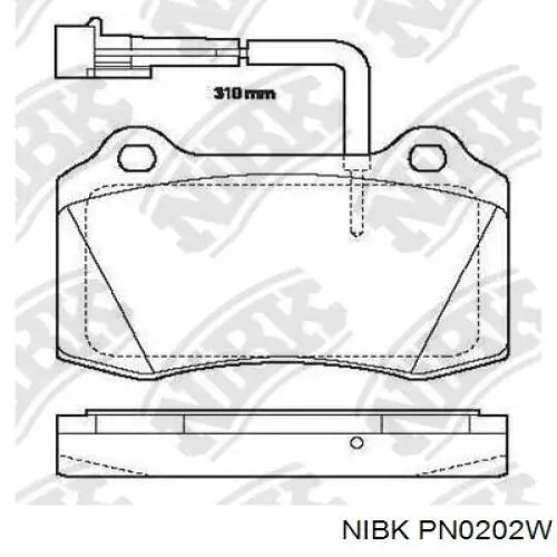 Задние тормозные колодки PN0202W Nibk