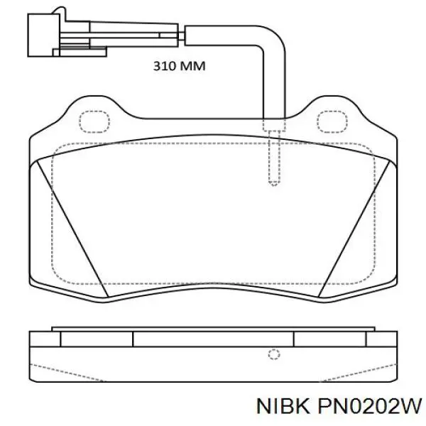Задние тормозные колодки PN0202W Nibk
