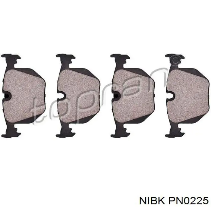 Купить PN0225 Nibk Колодки тормозные задние, дисковые