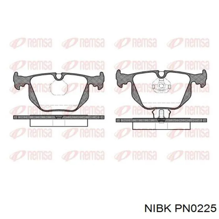 PN0225 Nibk Колодки тормозные дисковые комплект