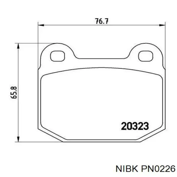 Колодки дисковые  Nibk PN0226 цена, от 25.34 USD