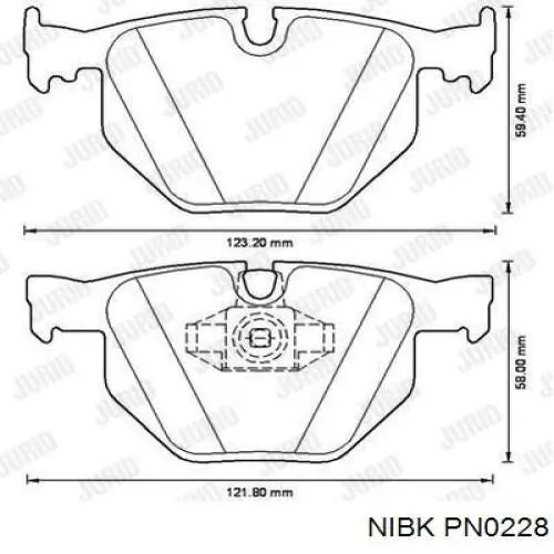Колодки дисковые  Nibk PN0228 цена, от 44.06 USD