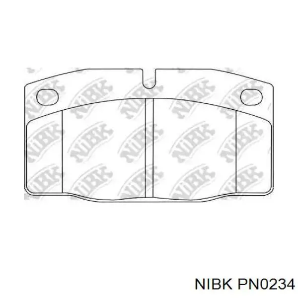 Передние тормозные колодки PN0234 Nibk