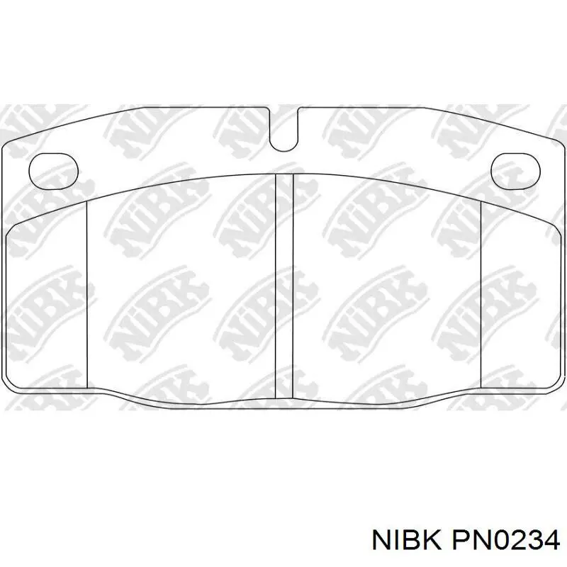 PN0234 Nibk Колодки передние