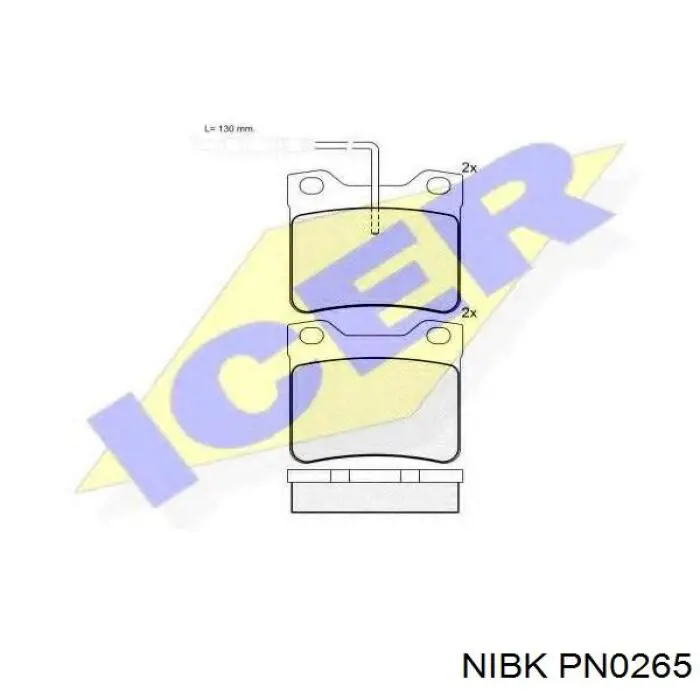Купить PN0265 Nibk Колодки тормозные задние, дисковые