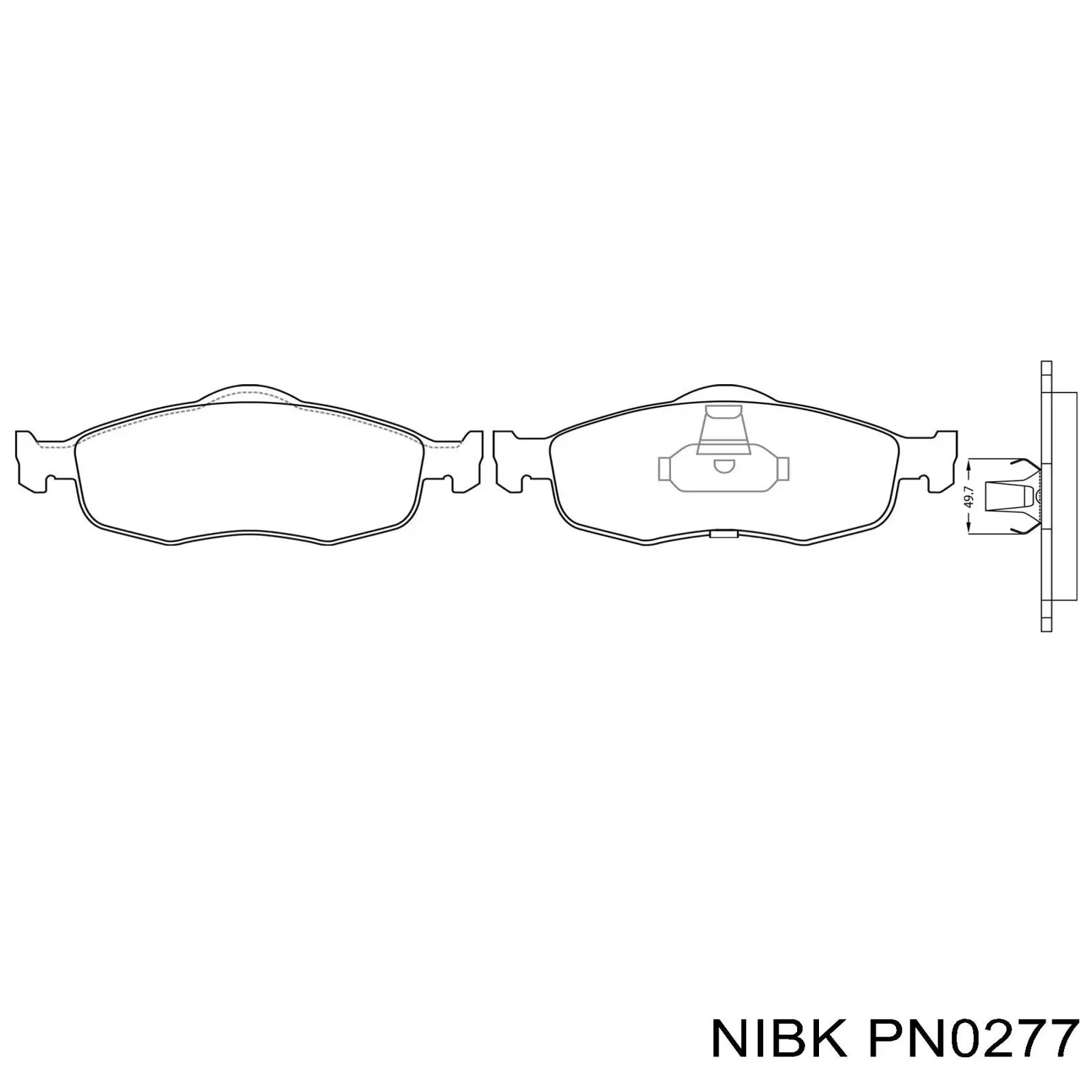 PN0277 Nibk передние тормозные колодки