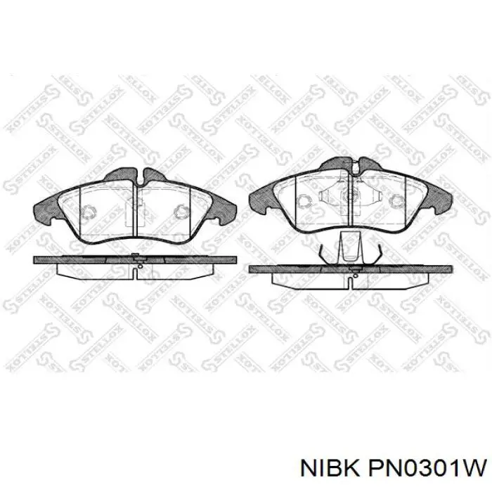 PN0301W Nibk Колодки передние