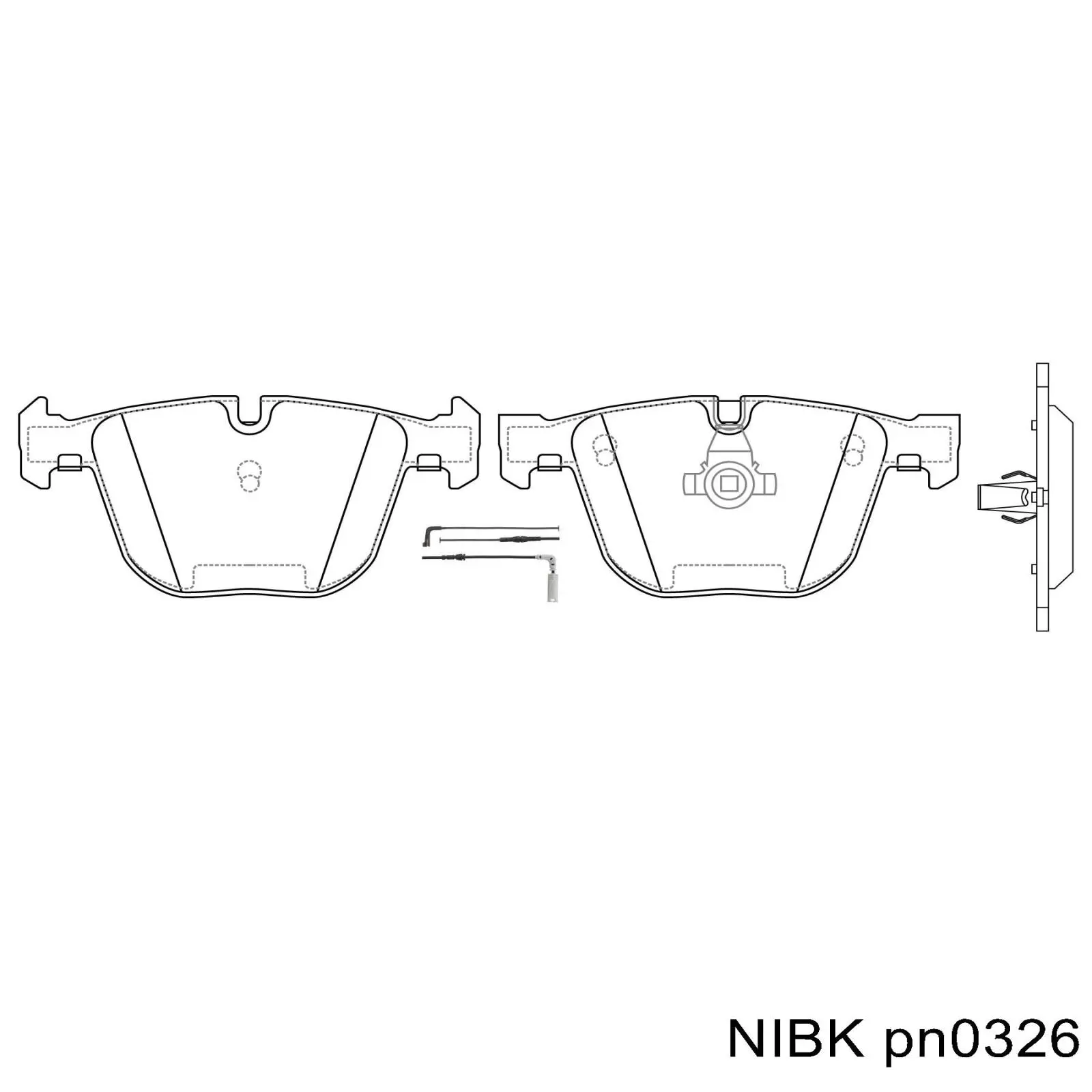 Колодки тормозные задние дисковые NIBK PN0326
