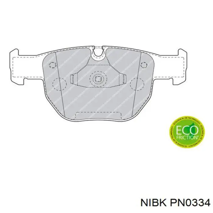 Передние тормозные колодки PN0334 Nibk