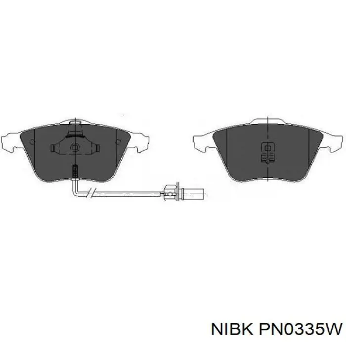 PN0335W Nibk колодки тормозные передние дисковые