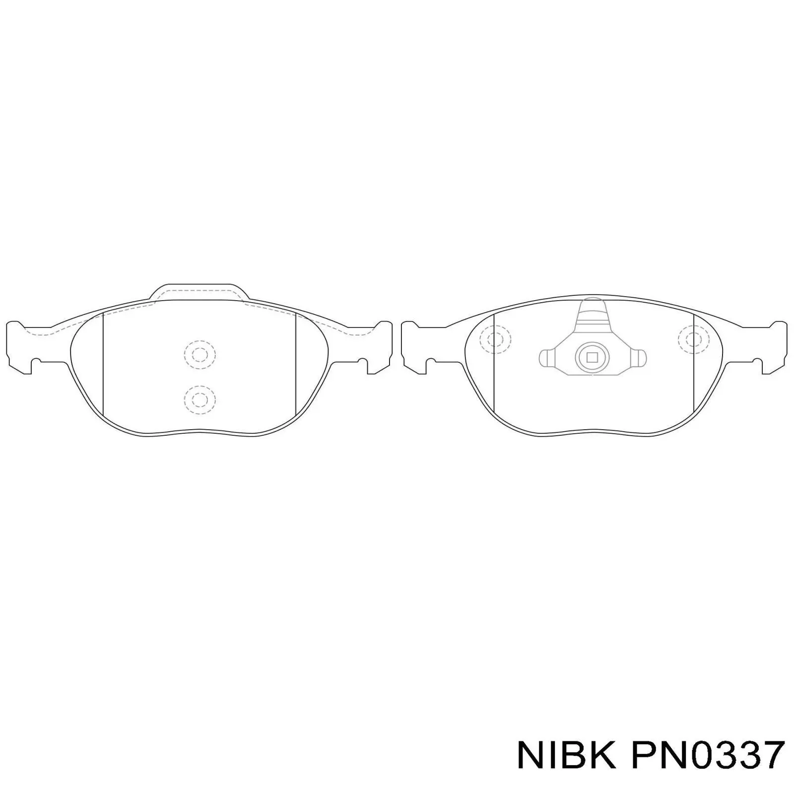 PN0337 Nibk колодки тормозные передние дисковые