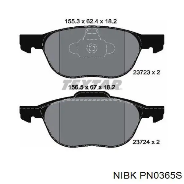 Купить PN0365S Nibk Колодки тормозные