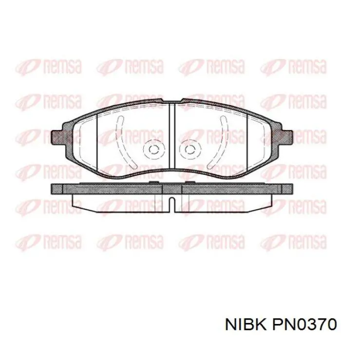 PN0370 Nibk Колодки передние