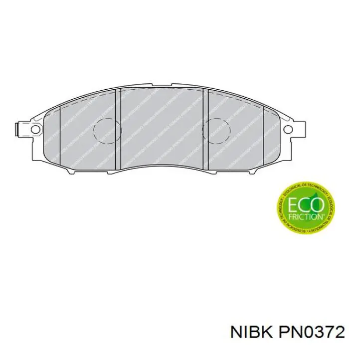 Колодки Nibk PN0372 цена, от 30.78 USD