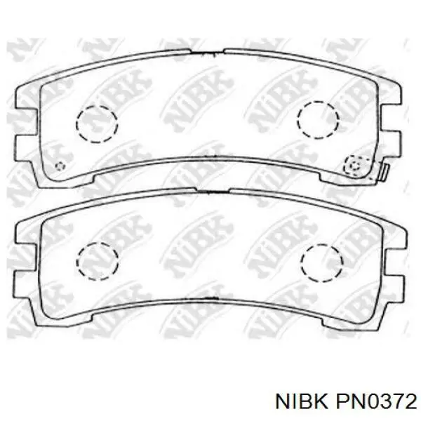 Купить PN0372 Nibk Колодки тормозные