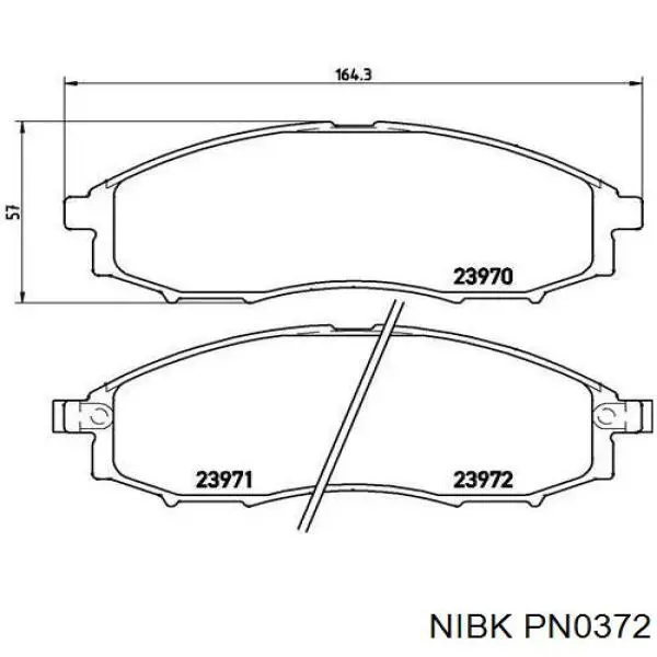 PN0372 Nibk Колодки передние