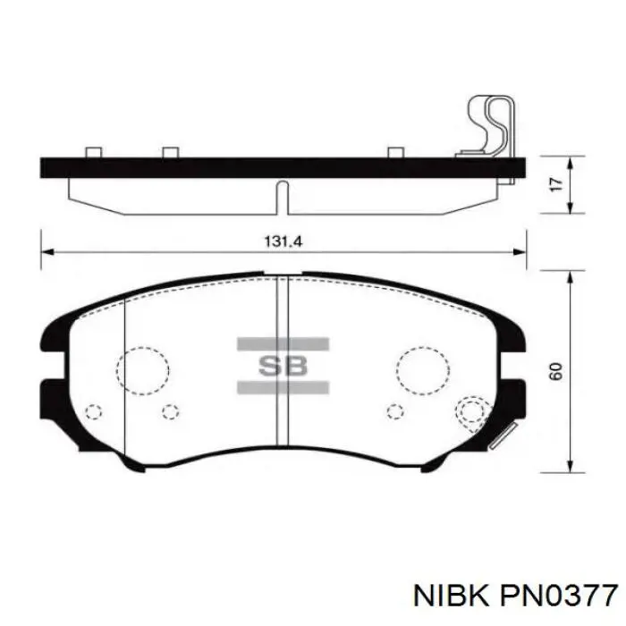 Тормозные колодки Nibk PN0377