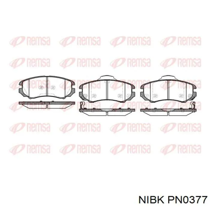 Купить PN0377 Nibk Колодки тормозные
