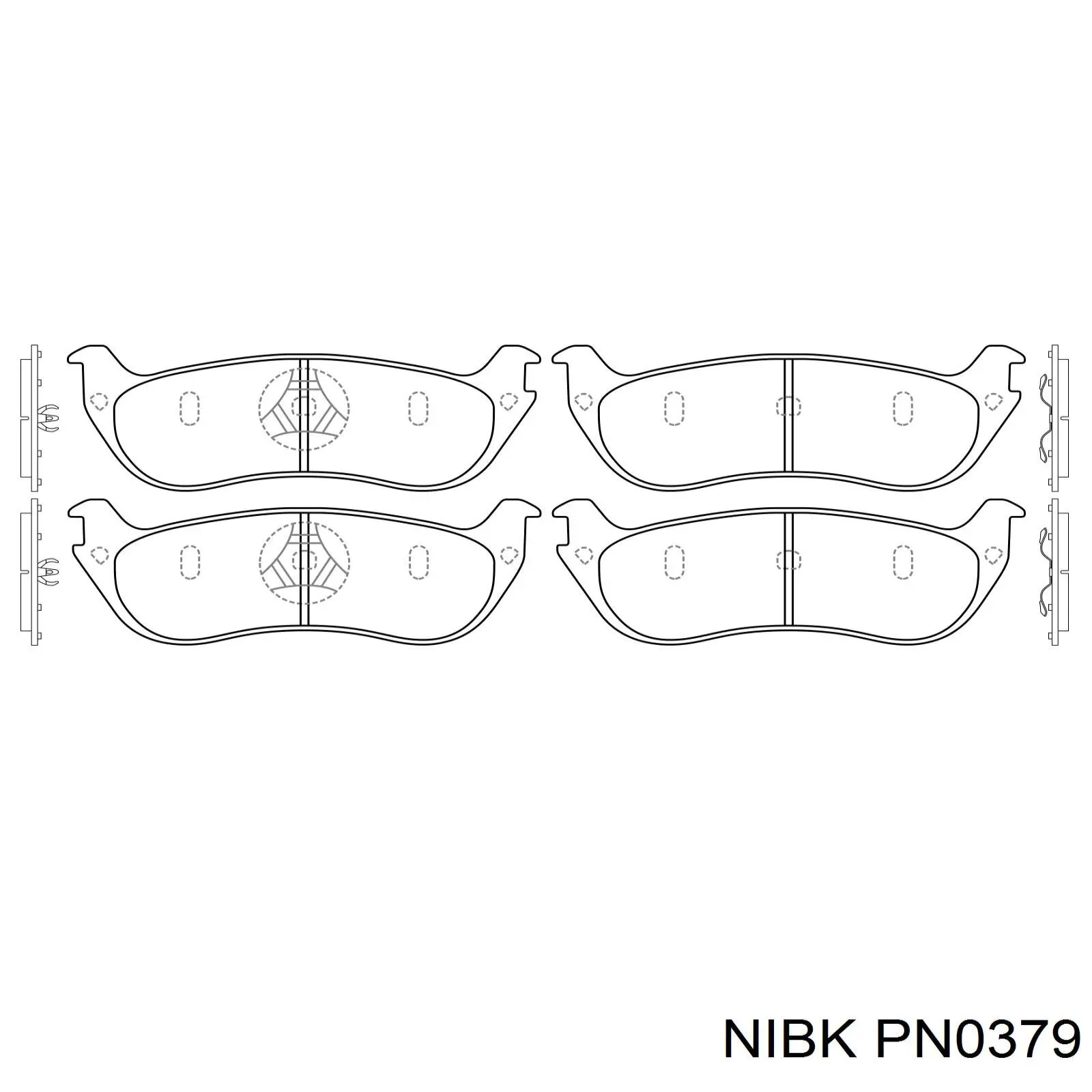 Задние тормозные колодки PN0379 Nibk