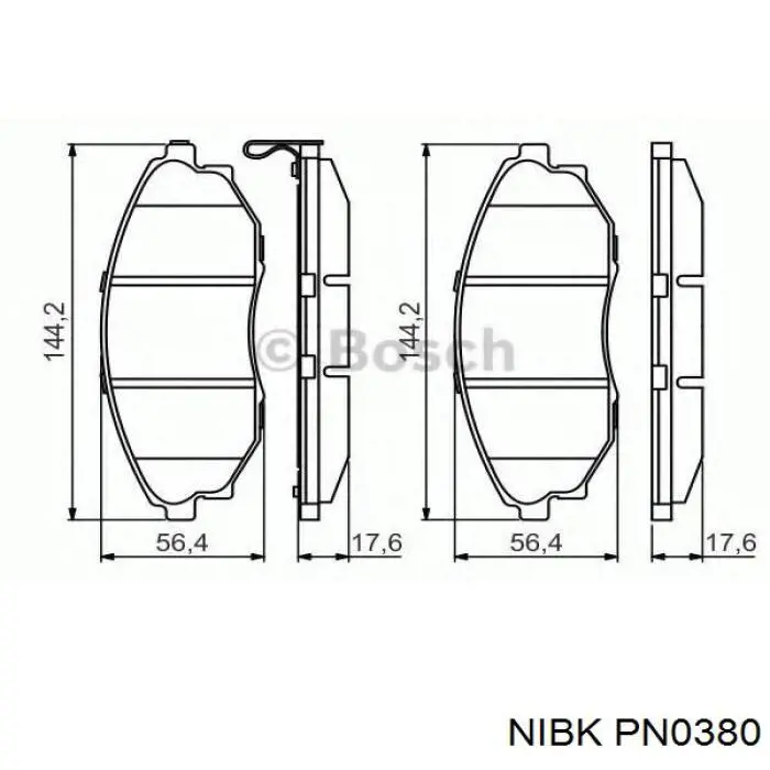 Колодки Nibk PN0380 цена, от 19.00 USD