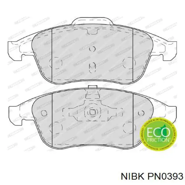 PN0393 Nibk Колодки передние